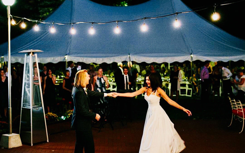 dancing at wedding on St. Clair Lake in Ellsworth, MI